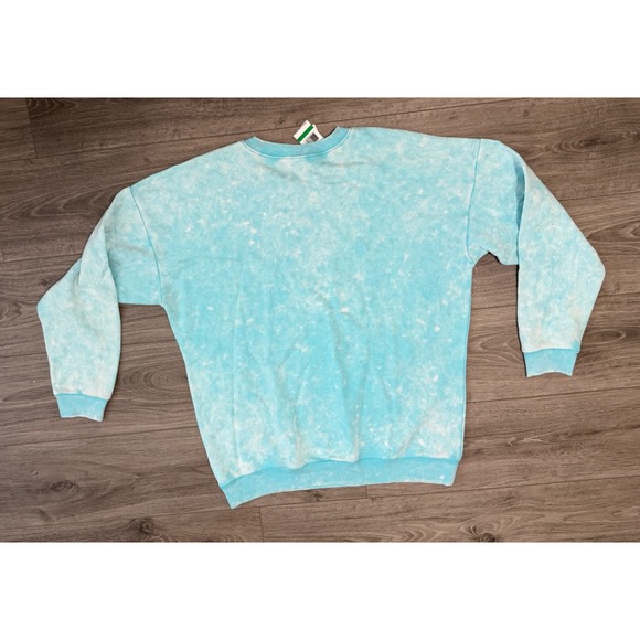 Self Esteem Free Spirit Sweatshirt L Tigers Sunflowers Tie Dye Boho Graphic Blue - Picture 2 of 7